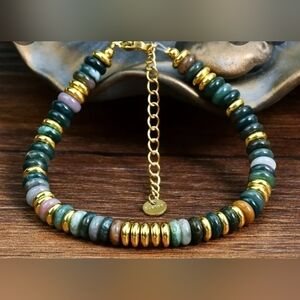 Boho Style Bracelet with Natural Mix Gemstones